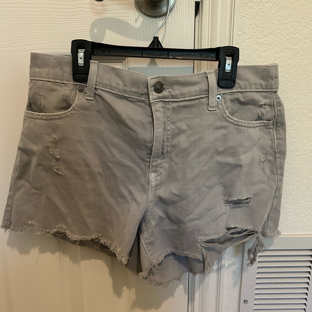 Gray Distressed Women's Shorts